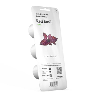 Click & grow Pflanzkapsel - roter Basilikum (3-er Packung)