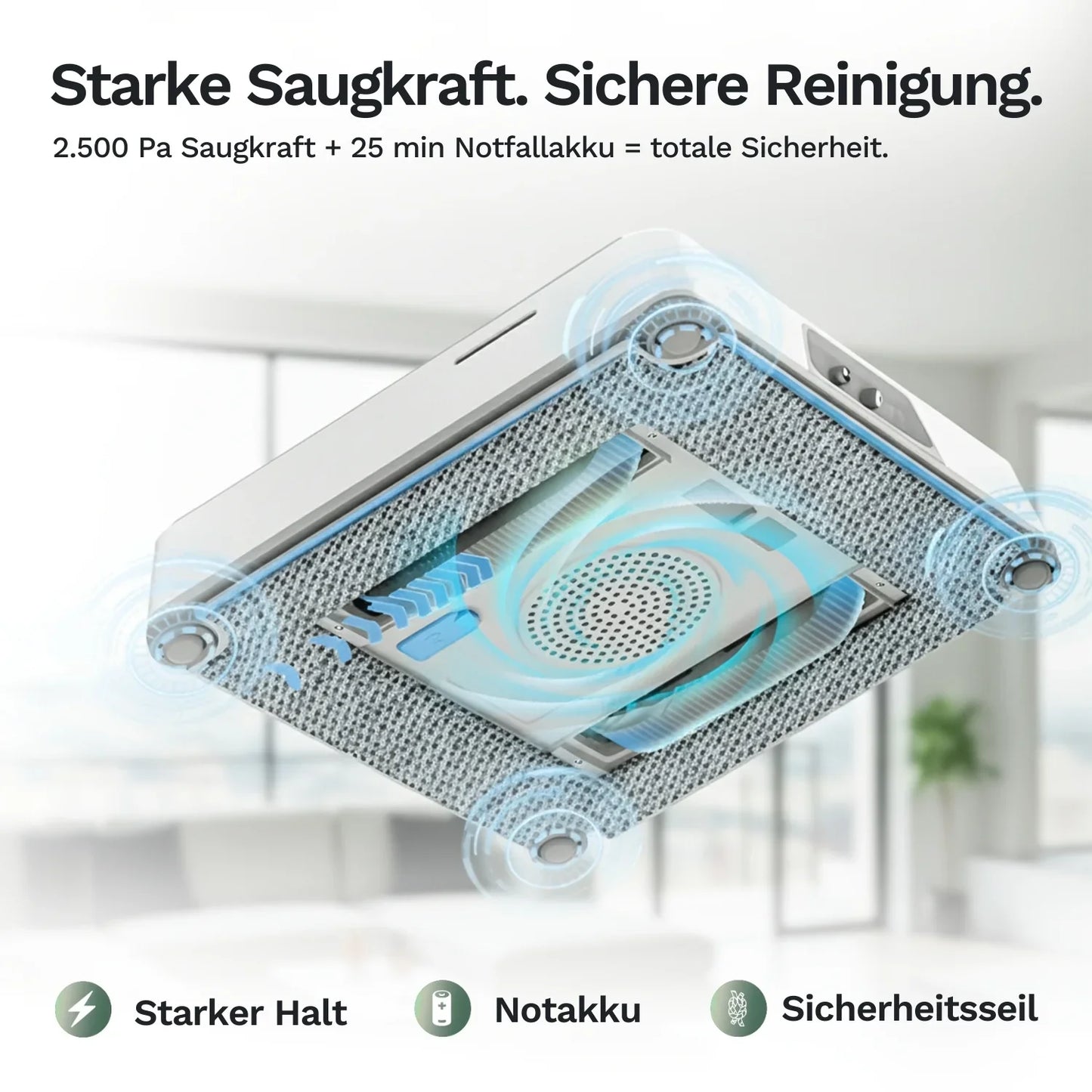 Lazurec A9 Pro Robot lave-vitres – Pour un nettoyage intelligent et sans effort des fenêtres