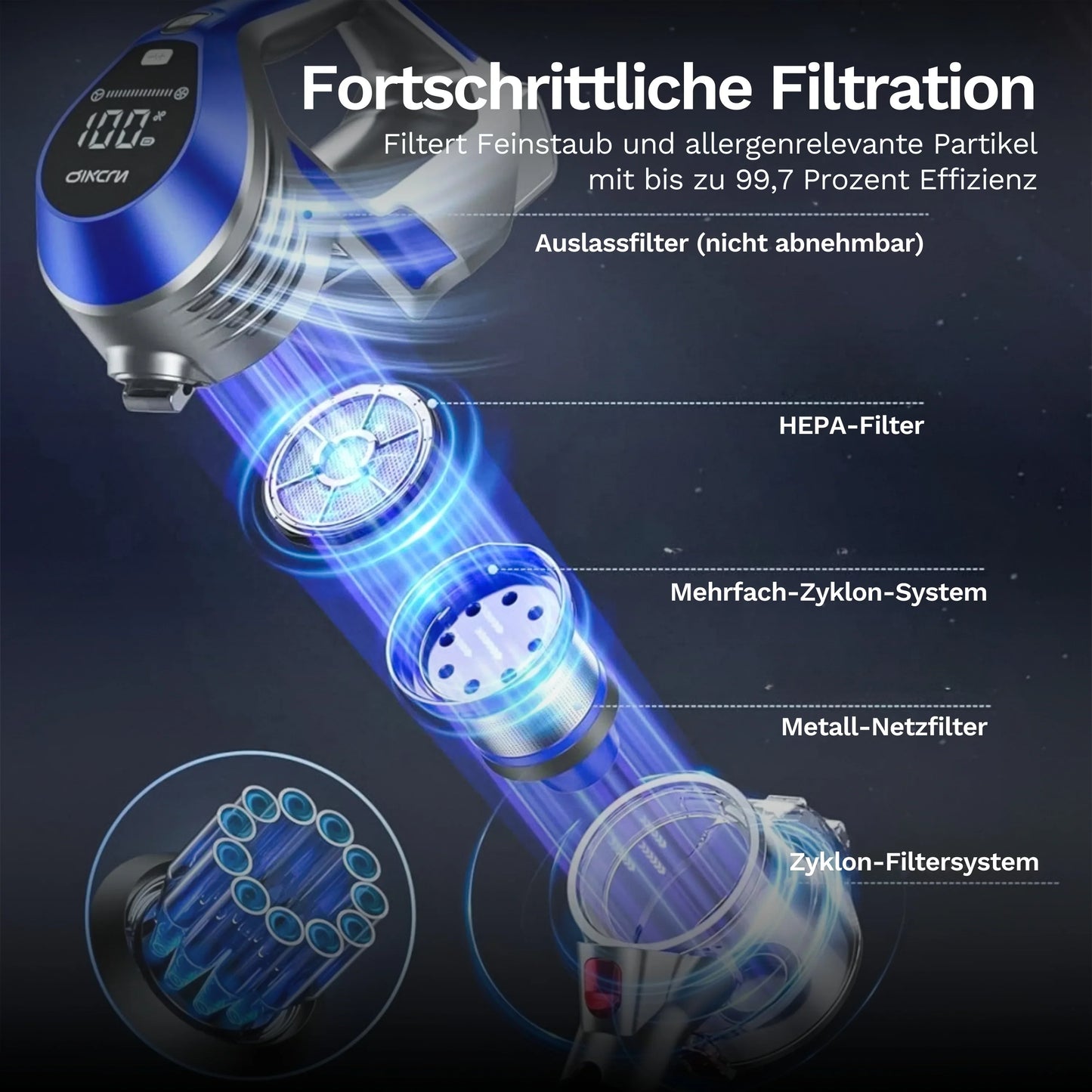 Moosoo AC1 - Akku pölynimuri