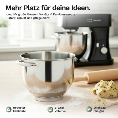 Bol mezclador de acero inoxidable de 8l para Lazurec Bakara Mix ONE