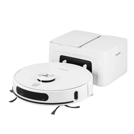 Tesvor S8 Max vacuuming and mopping robot with charging station