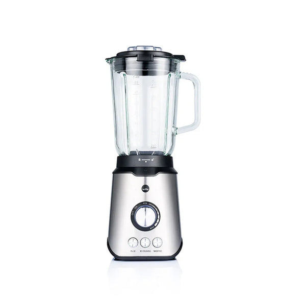 Wilfa Smooth Standmixer mit Glaskrug, schwarze Basis, Deckel und Griff