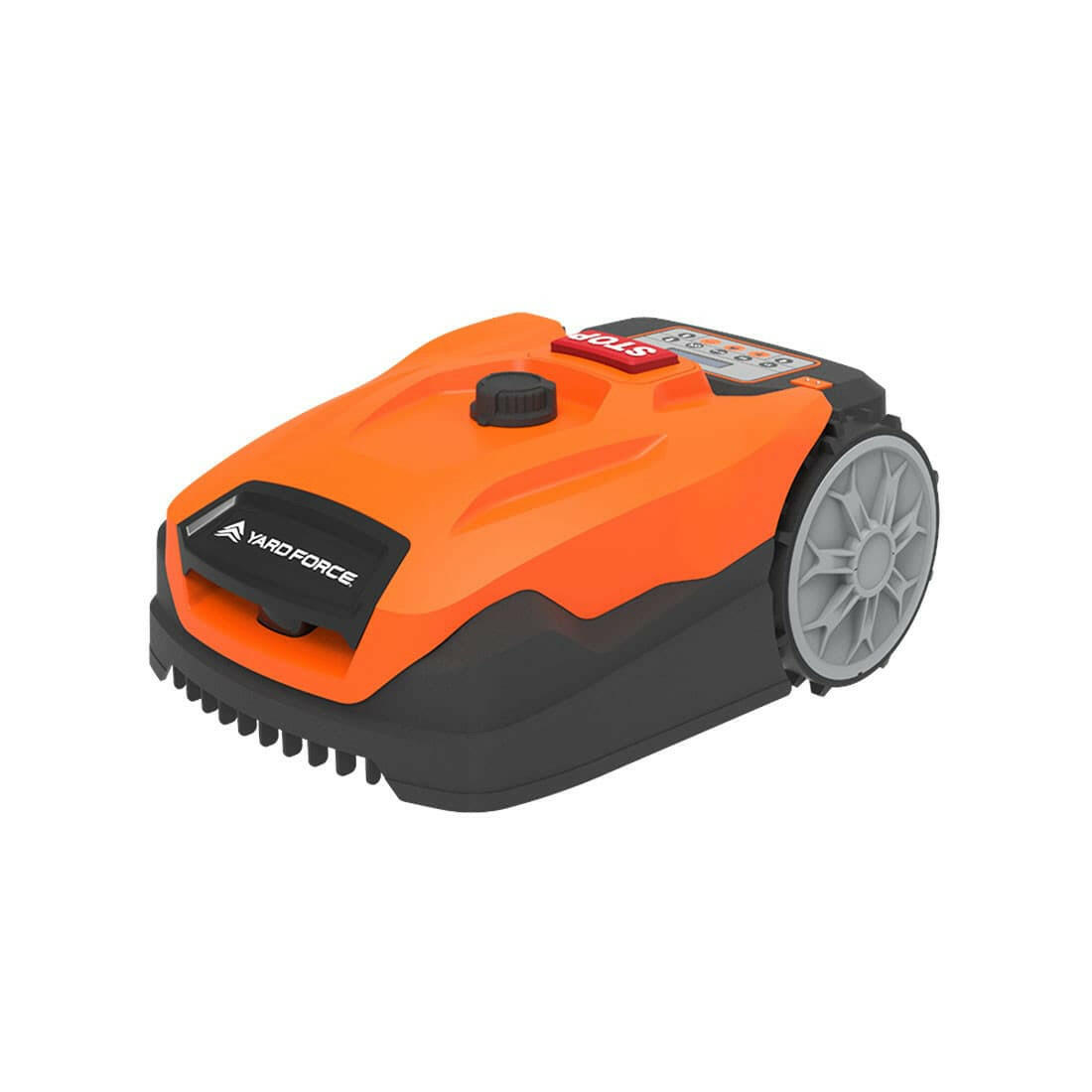 Yard Force Xpower 400 Rasenroboter, orange-schwarzes Gehäuse mit Display